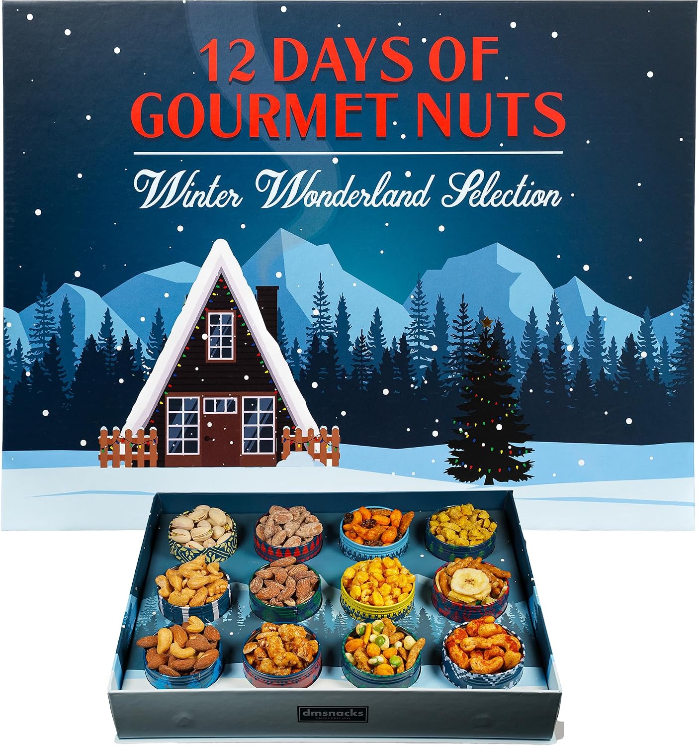 Detalle de SUGAR PLUM 12-Day Gourmet Nut Advent Calendar Gift Box