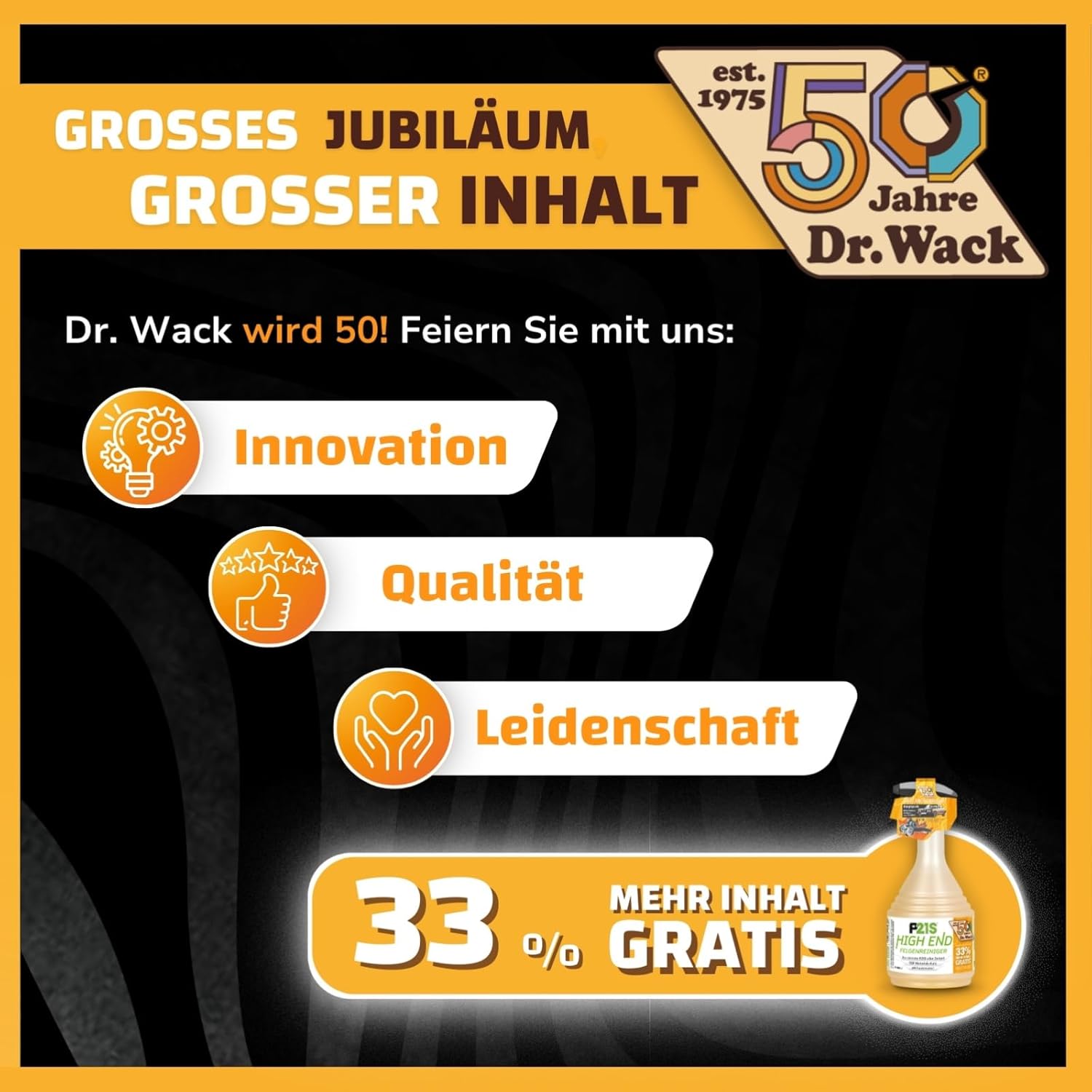 Thumbnail 1 de DR. WACK P21S HIGH END Felgenreiniger 1000 ml – Gel-Formel, Wirkindikator, pH-hautneutral