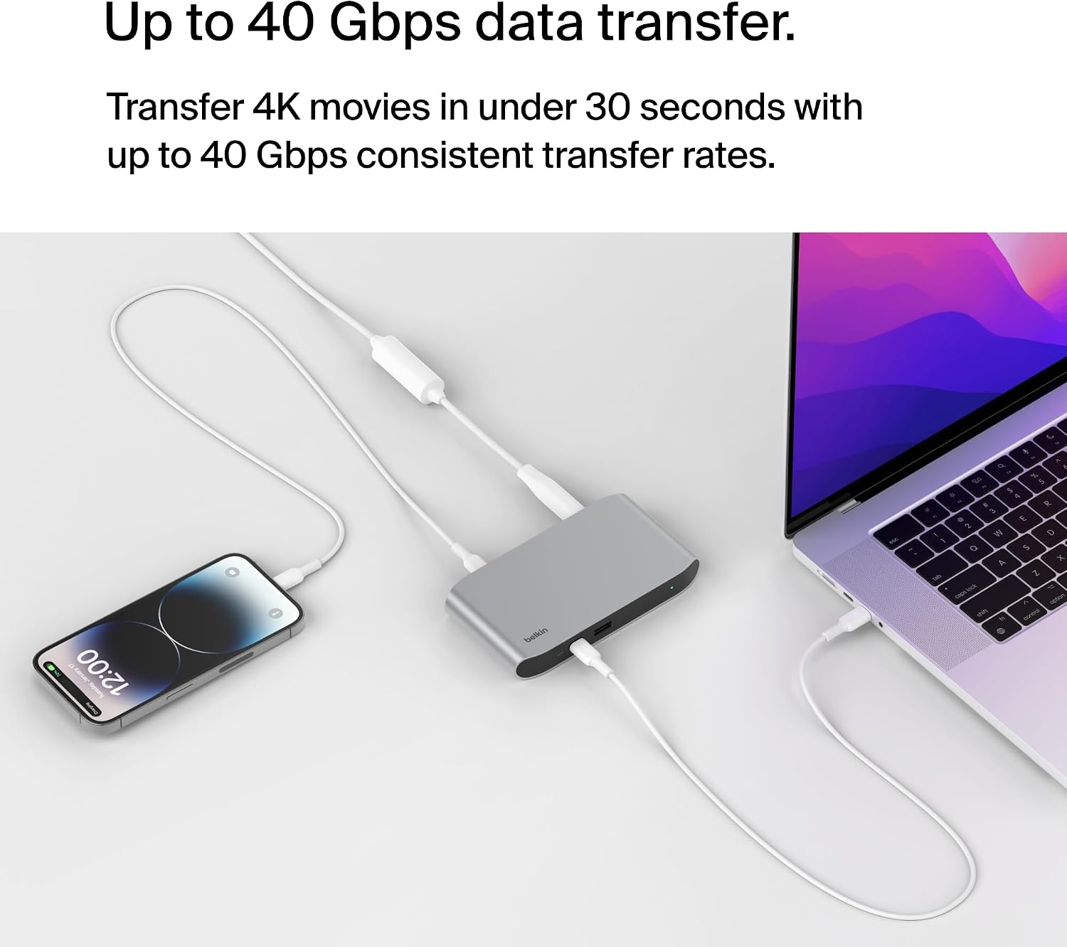 Detalle de Belkin Connect Thunderbolt 4 Dock 96W