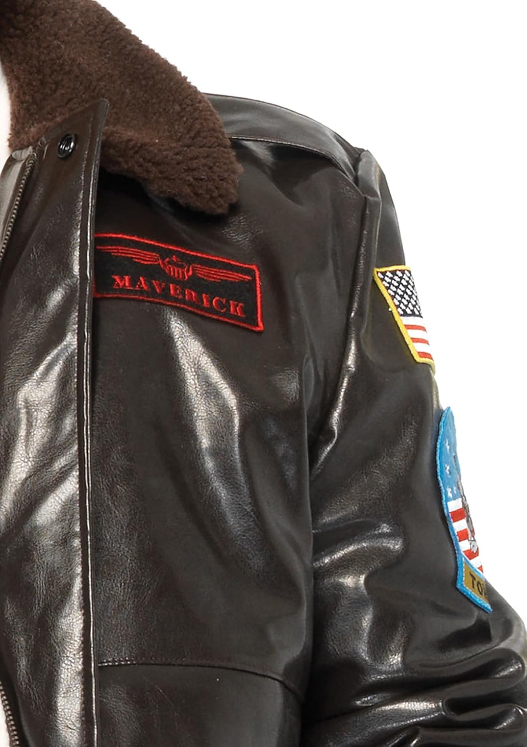 Detalle 1 de Leg Avenue Men's Licensed Top Gun Bomber Jacket Costume with Plush Collar