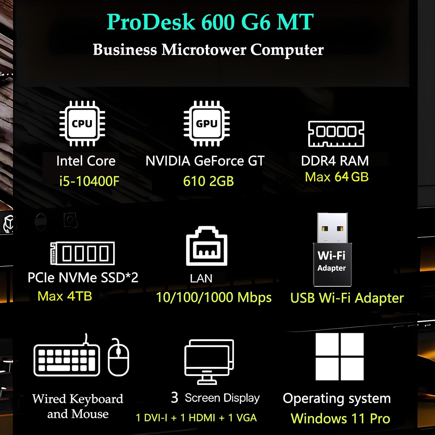 Detalle 2 de HP desktop computer, ProDesk 600