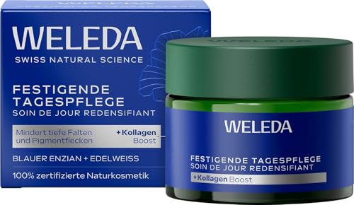 Detalle de WELEDA Festigende Tagespflege 40 ml – Blaue Enzian & Edelweiß, vegan Bio