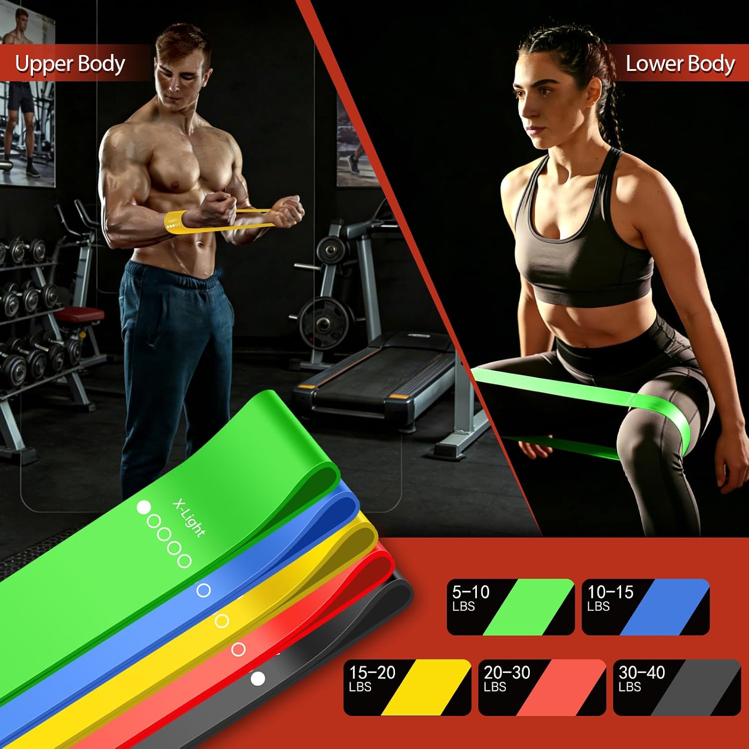 Thumbnail 4 de VanStretch RB00A1 Resistance Bands, 5 Resistance Levels, TPE Set