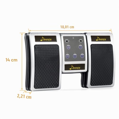 Detalle 2 de Donner Pedale Voltapagina Bluetooth Ricaricabile per Tablet, Argento
