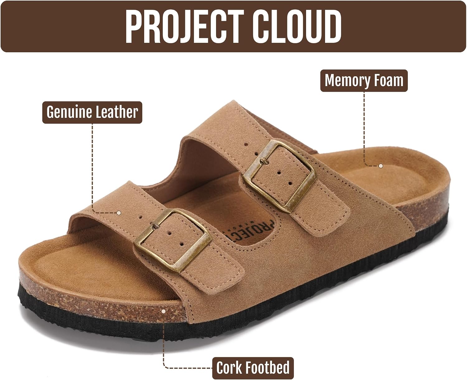 Detalle 2 de Project Cloud Genuine Leather Women's Sandals 2026 👡