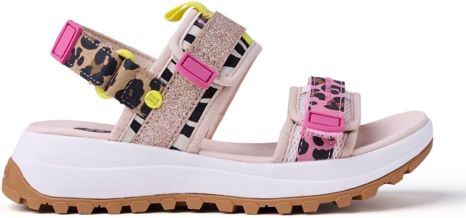 Detalle de GIOSEPPO Fille Ydre Sangle réglable — sandales sport‑léopard confortables et légères