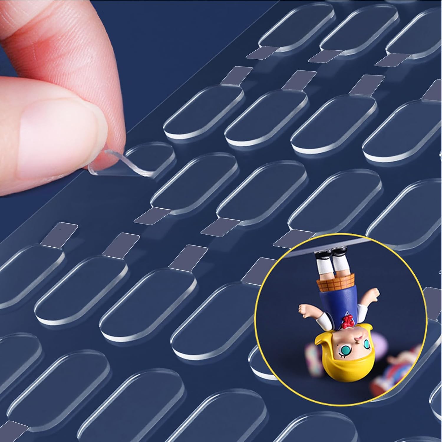 Detalle de LMJIA Removable Sticky Tack Dots, 0.31" x 0.51", 100 Count