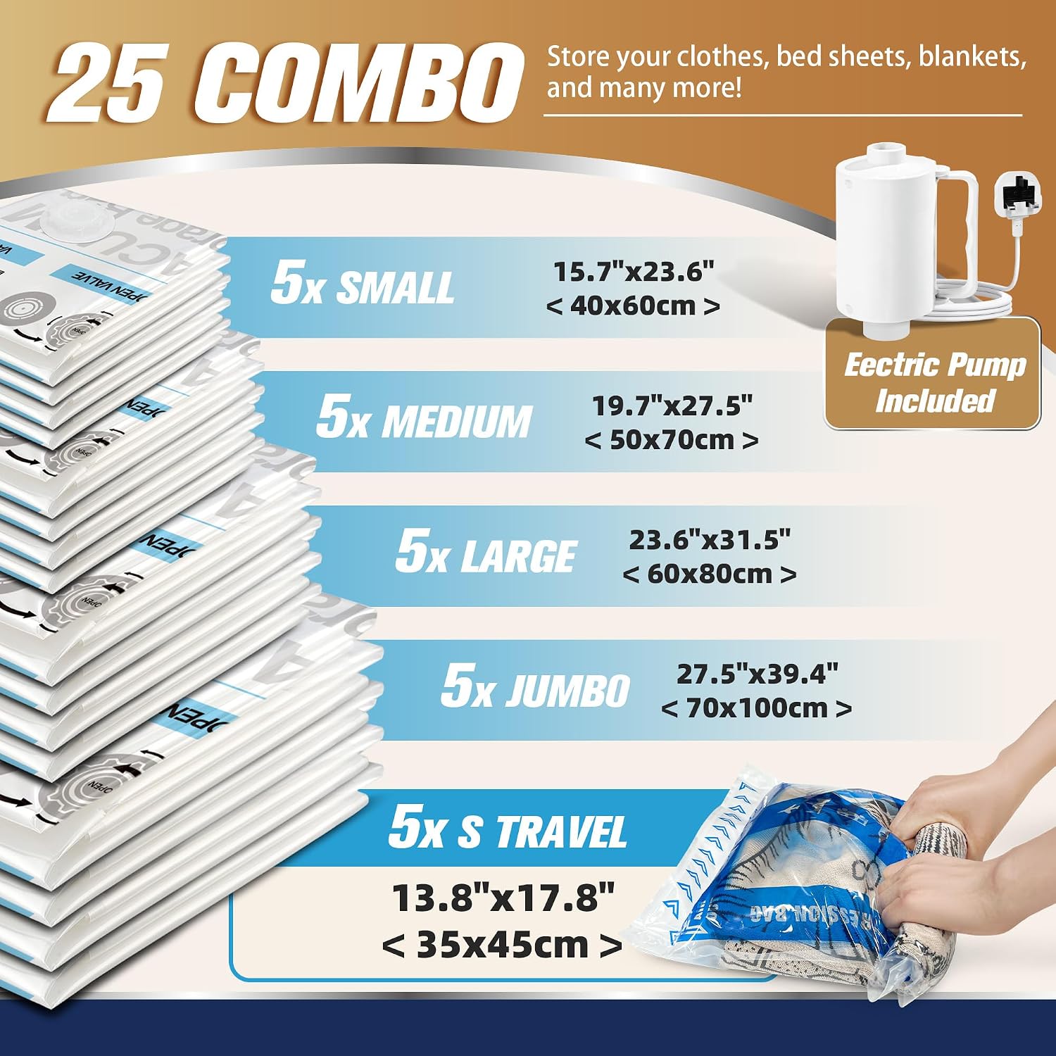 Detalle de Storage Master Space Saver Bags 80% space