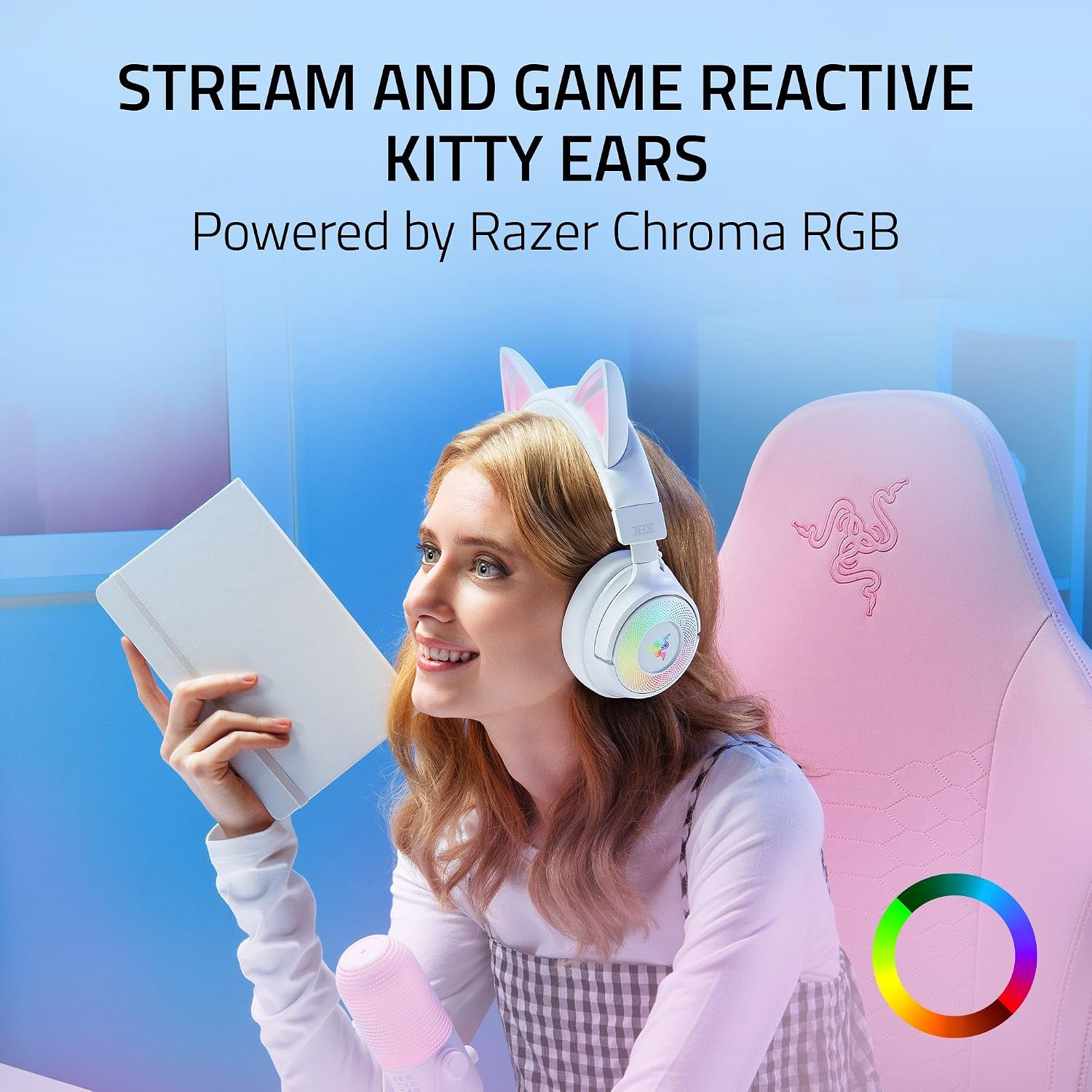 Thumbnail 1 de Razer Kraken Kitty V3 Pro Wireless RGB Gaming Headset with THX Spatial Audio