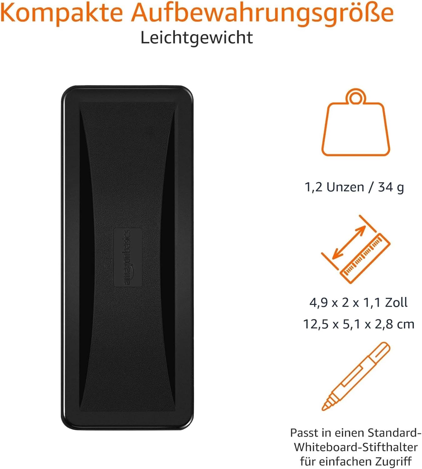 Thumbnail 2 de Amazon BasicsSchwamm für trocken abwischbare Whiteboards – 4er-Pack, schwarz
