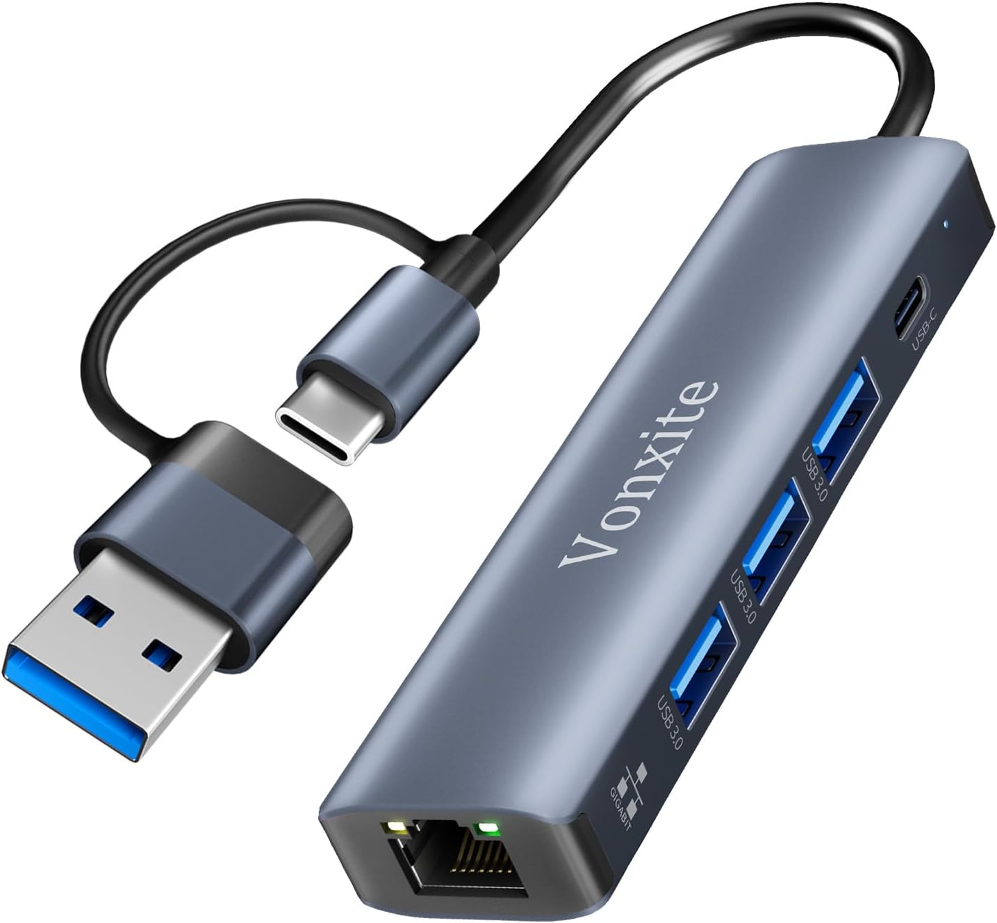 Detalle de Vonxite USB C auf Ethernet Adapter 1000Mbps