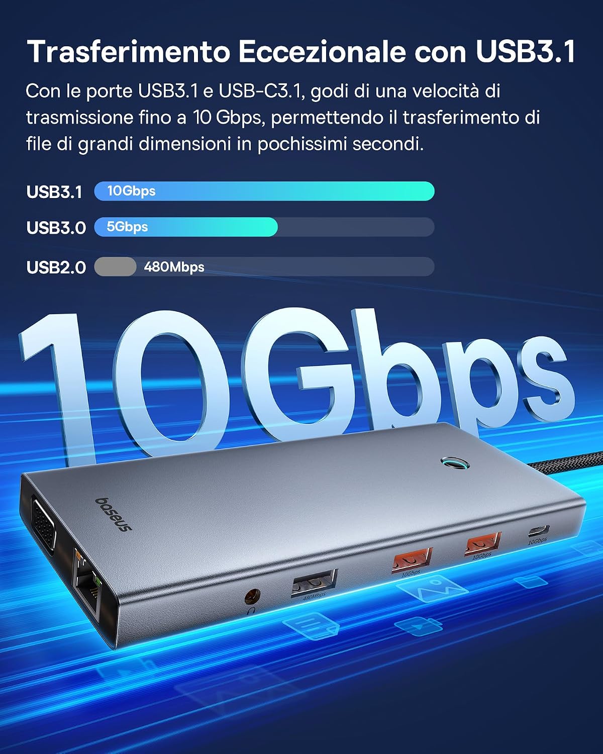 Thumbnail 4 de Baseus Docking Station USB-C 3 Monitor