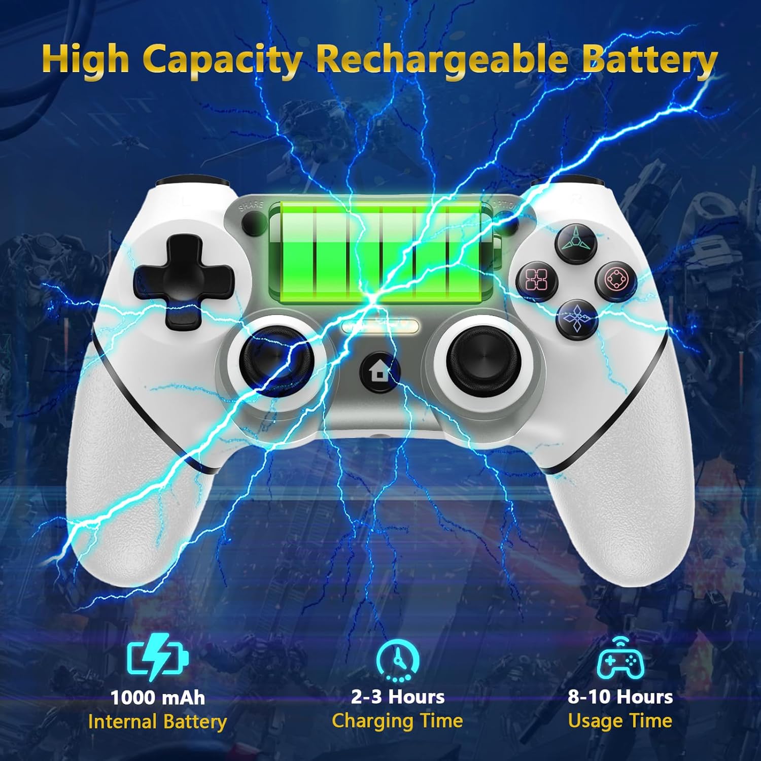 Detalle 2 de Wireless PS4 Controller 1000mAh