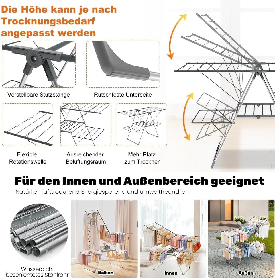 Thumbnail 1 de Innotic Tendedero Plegable Vertical 🧺 – Ideal para Espacios pequeños