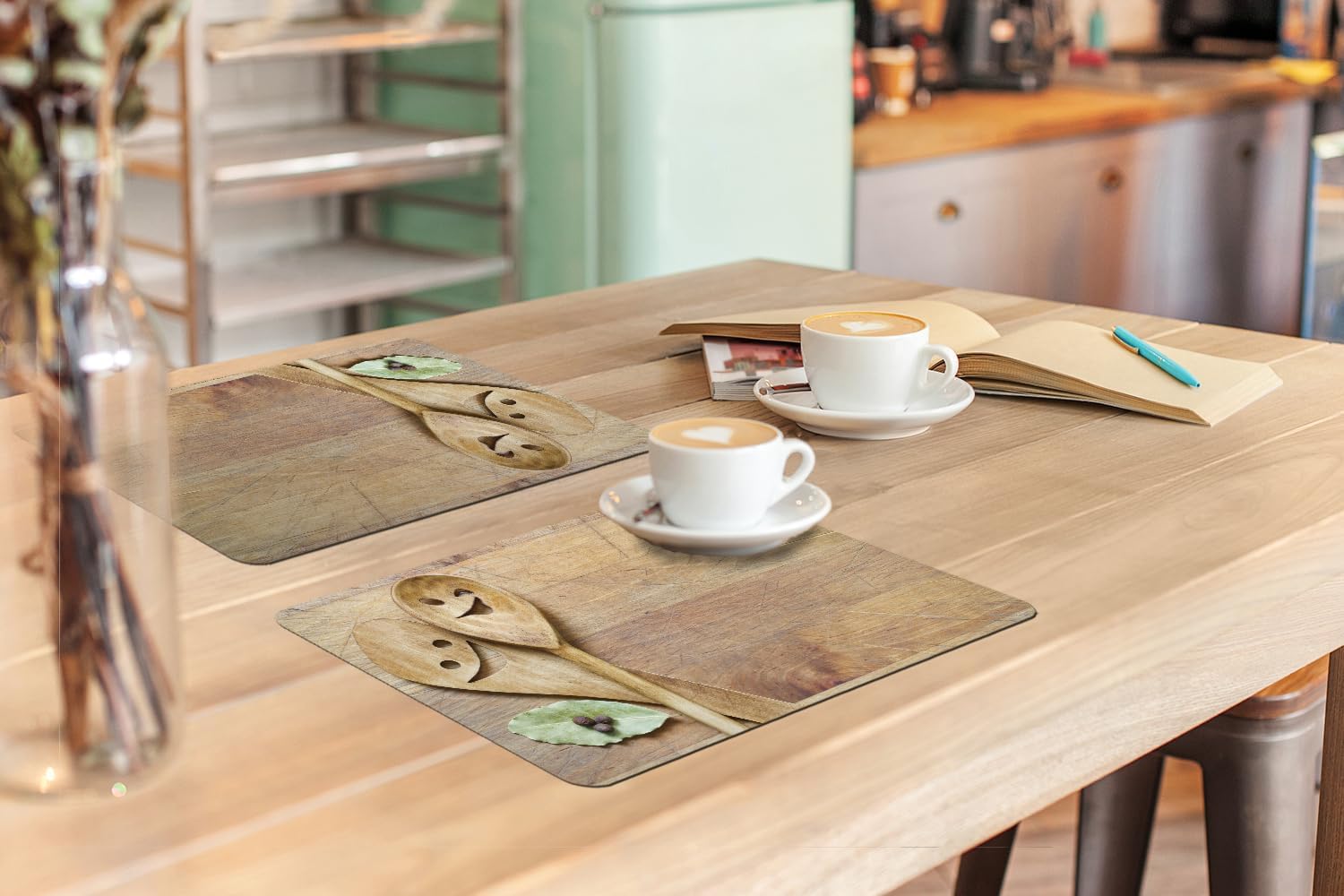 Thumbnail 3 de KitchenYeah placematset van vinyl, 6 stuks, 45 x 30 cm, rechthoekig
