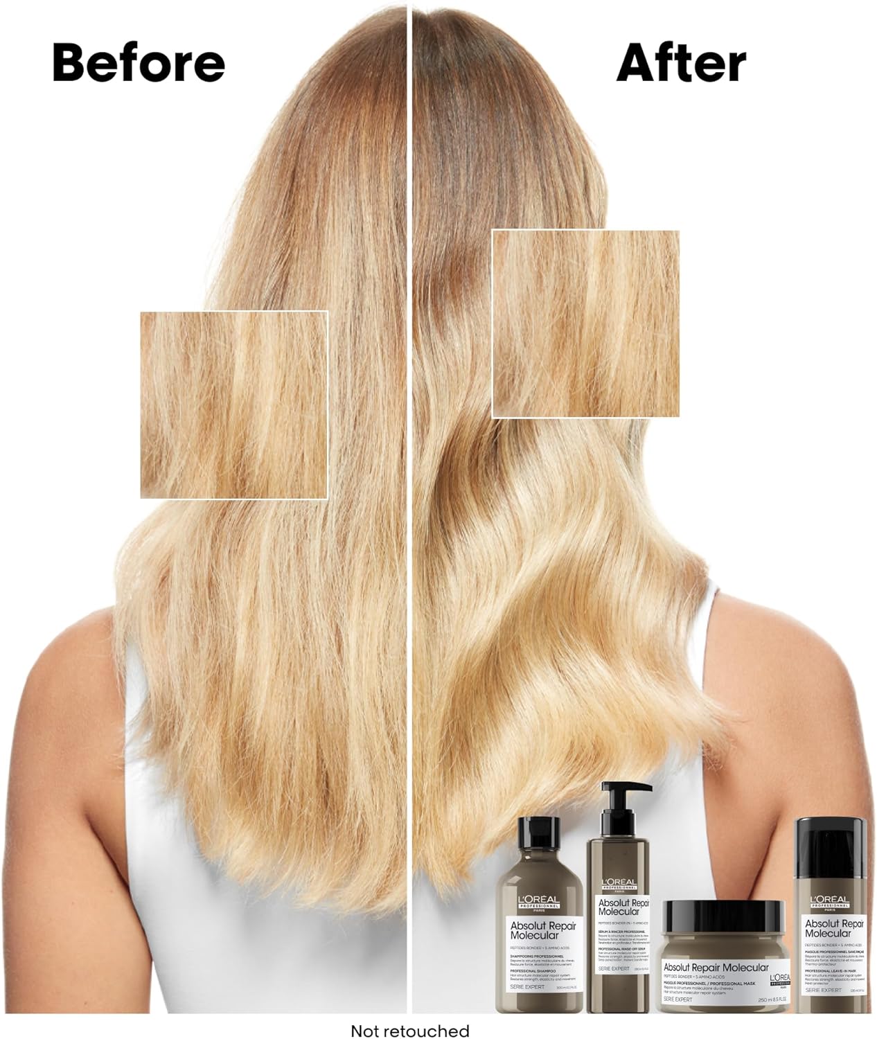 Thumbnail 3 de L’Oréal Professionnel Absolut Repair Molecular sulphate-free shampoo & hair mask set for extremely damaged hair