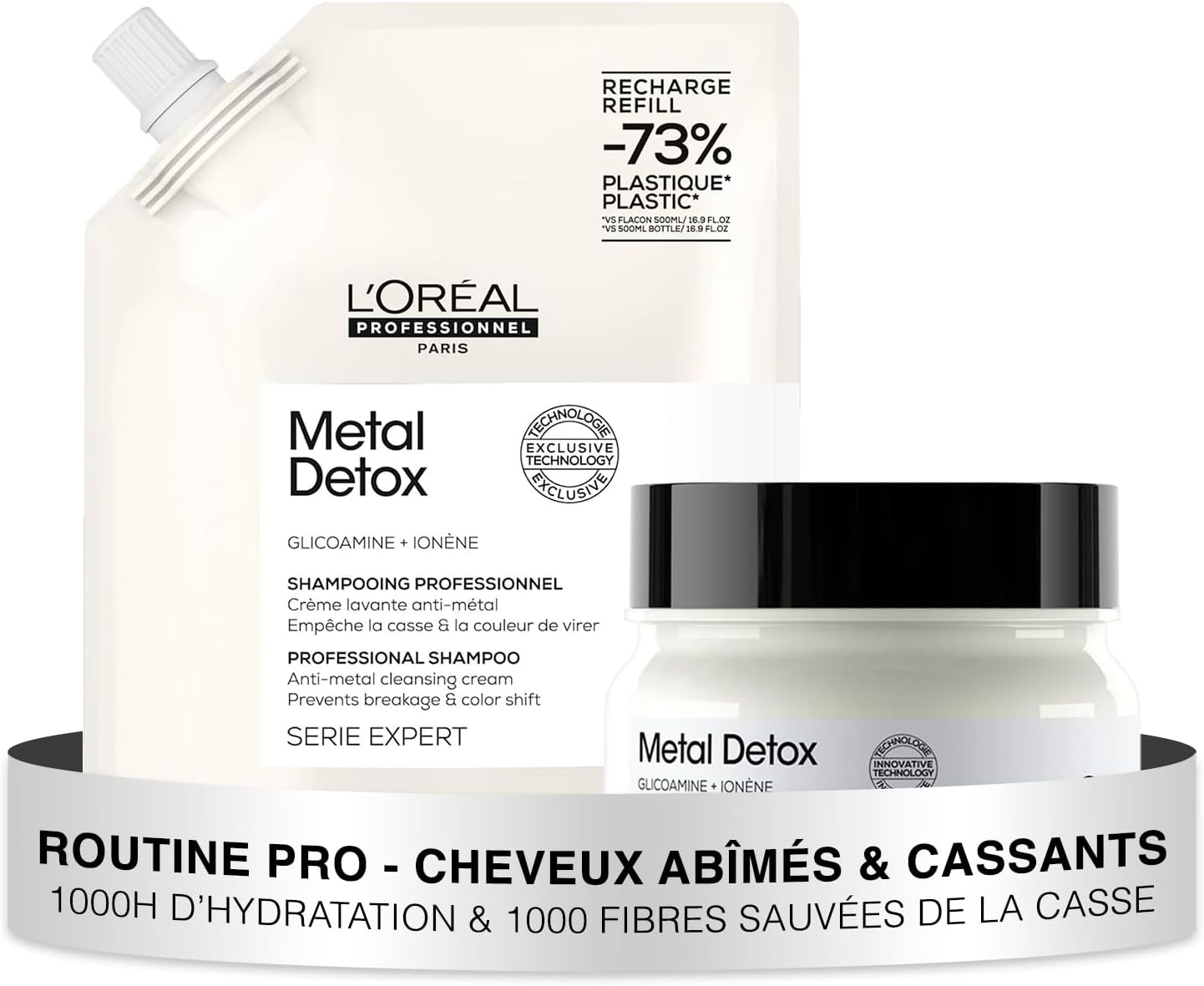Detalle 2 de L’Oréal Professionnel Crème Lavante Metal Detox – Shampoing Anti-Casse & Anti-Metal 300 ml