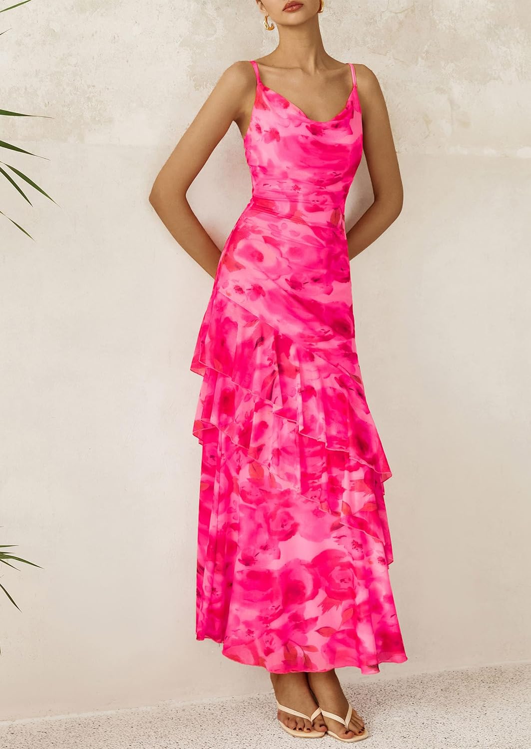 Thumbnail 5 de PRETTYGARDEN Maxi Dresses for Women 2026 Summer Tiered Floral Beach Sundress