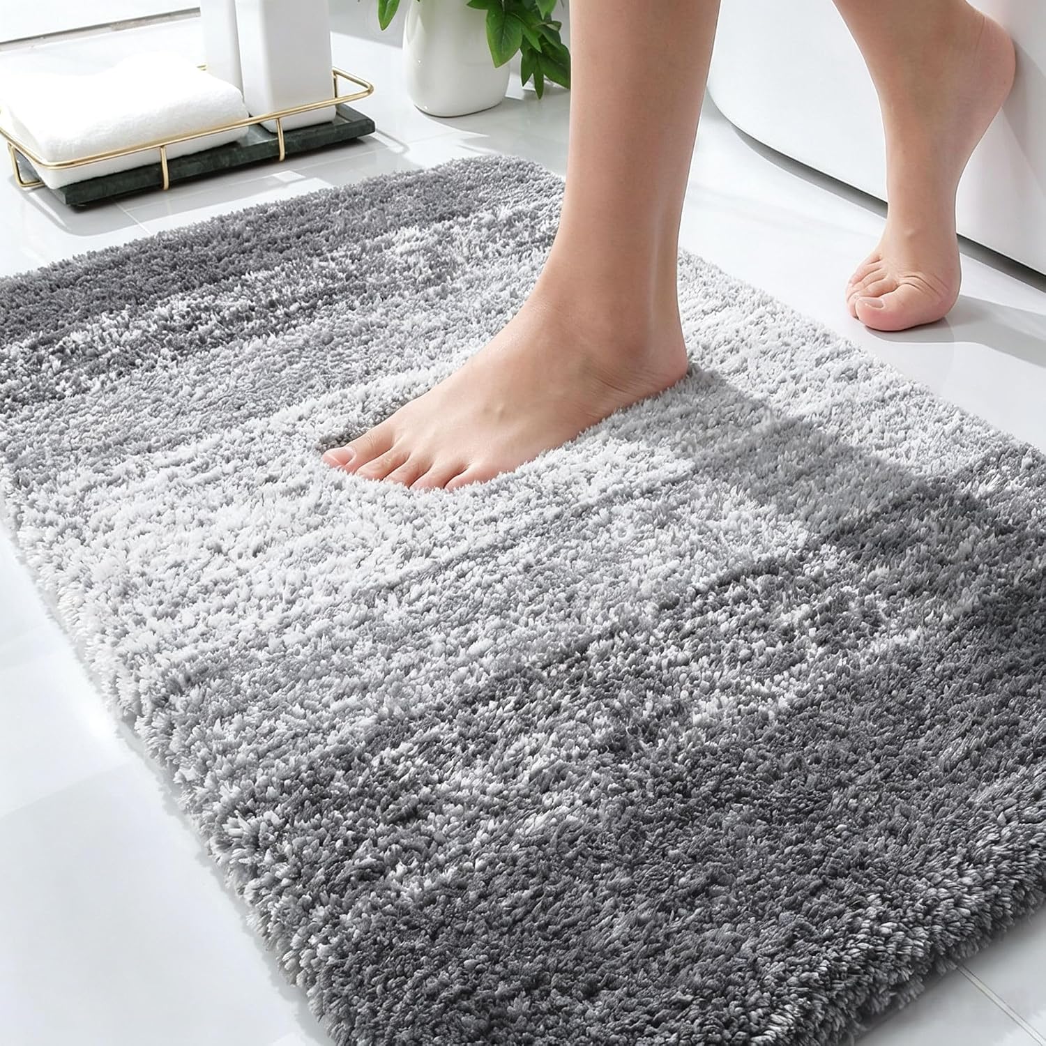 Detalle de OLANLY Bath Mat 24 x 16 inches microfiber