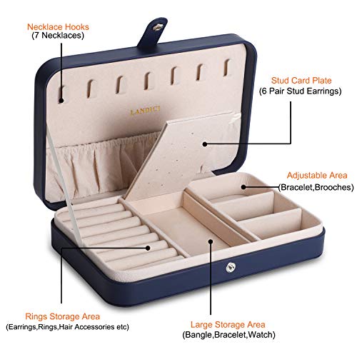 Detalle 2 de LANDICI Jewellery Box Small: A compact organiser for travel and daily use