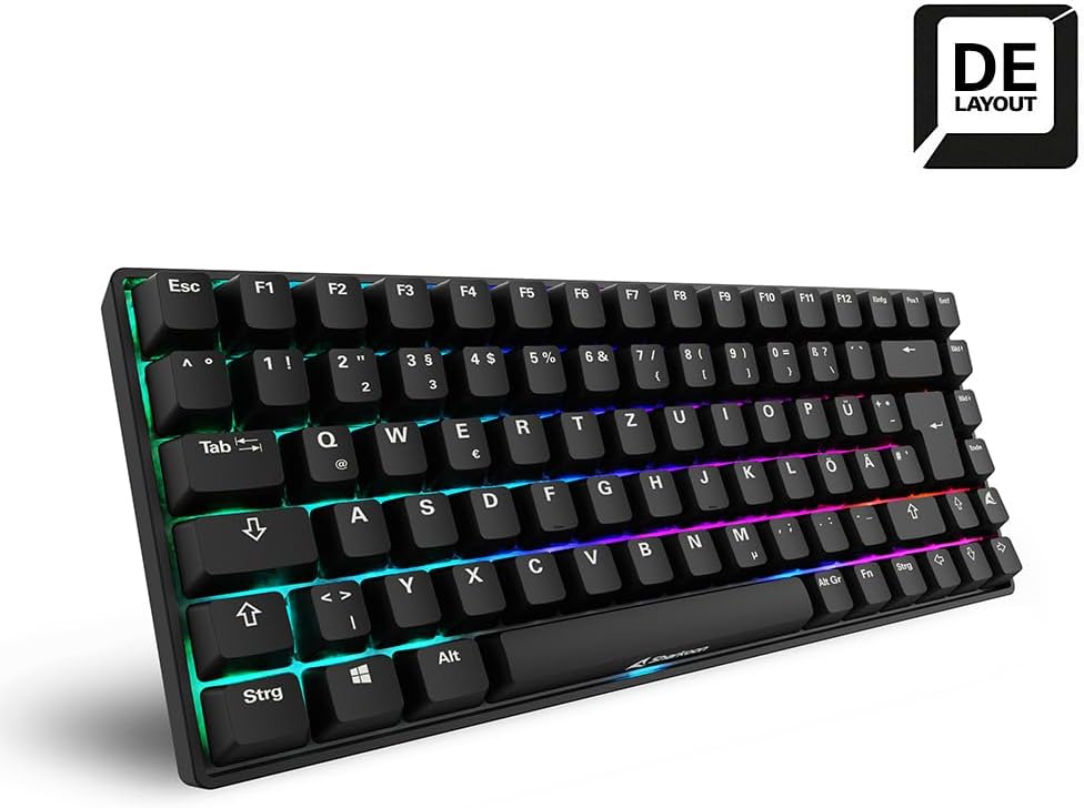 Thumbnail 1 de Sharkoon Skiller SGK50 S3 PBT (75% Layout) mit Gateron G Pro V3 Yellow RGB – Gaming-Tastatur mit PBT-Dye-Sub-Keycaps