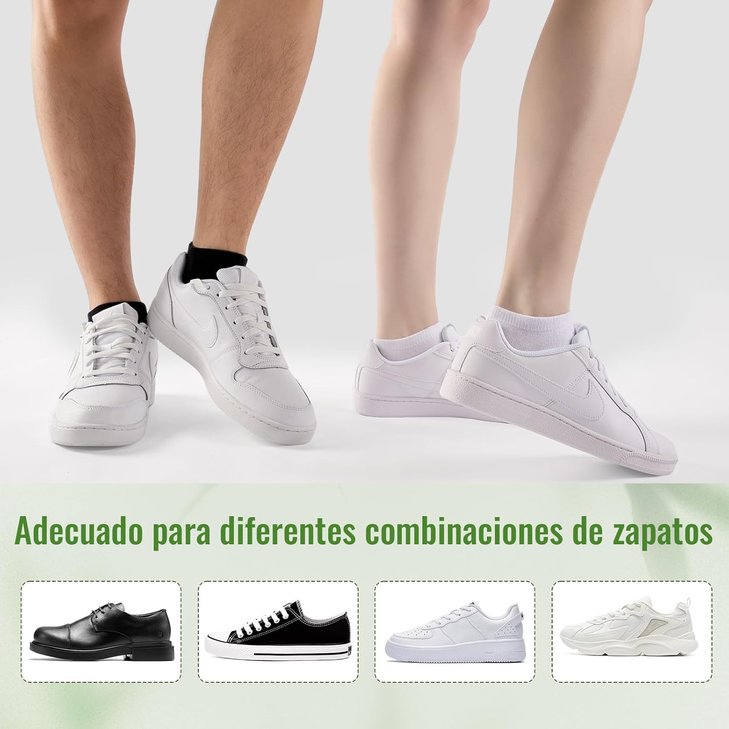 Detalle 2 de Effeet calcetines tobilleros de bambú (10 pares), blancos, 43-46
