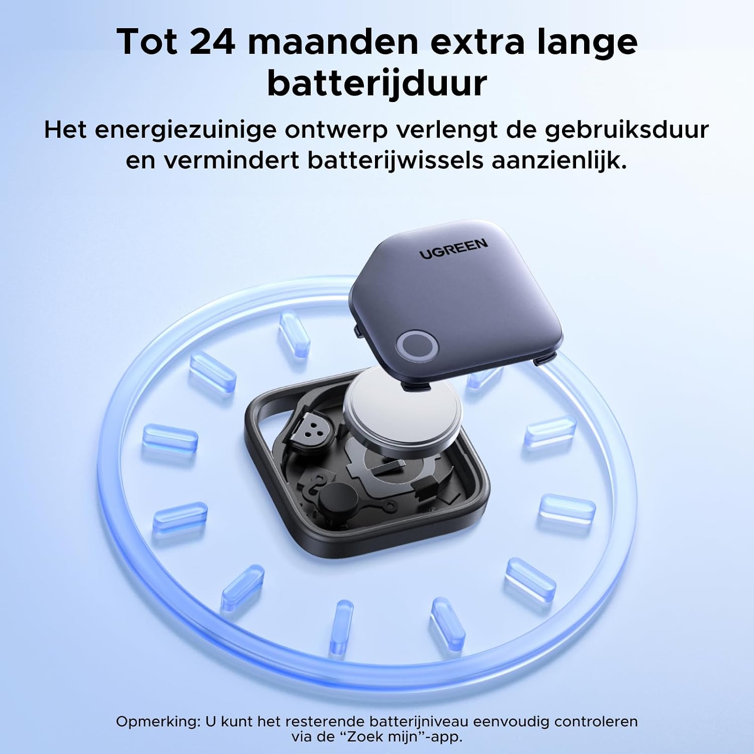 Detalle 1 de UGREEN FineTrack (4-pack) sleutelvinders voor Apple Zoek mijn met 80 dB alarm
