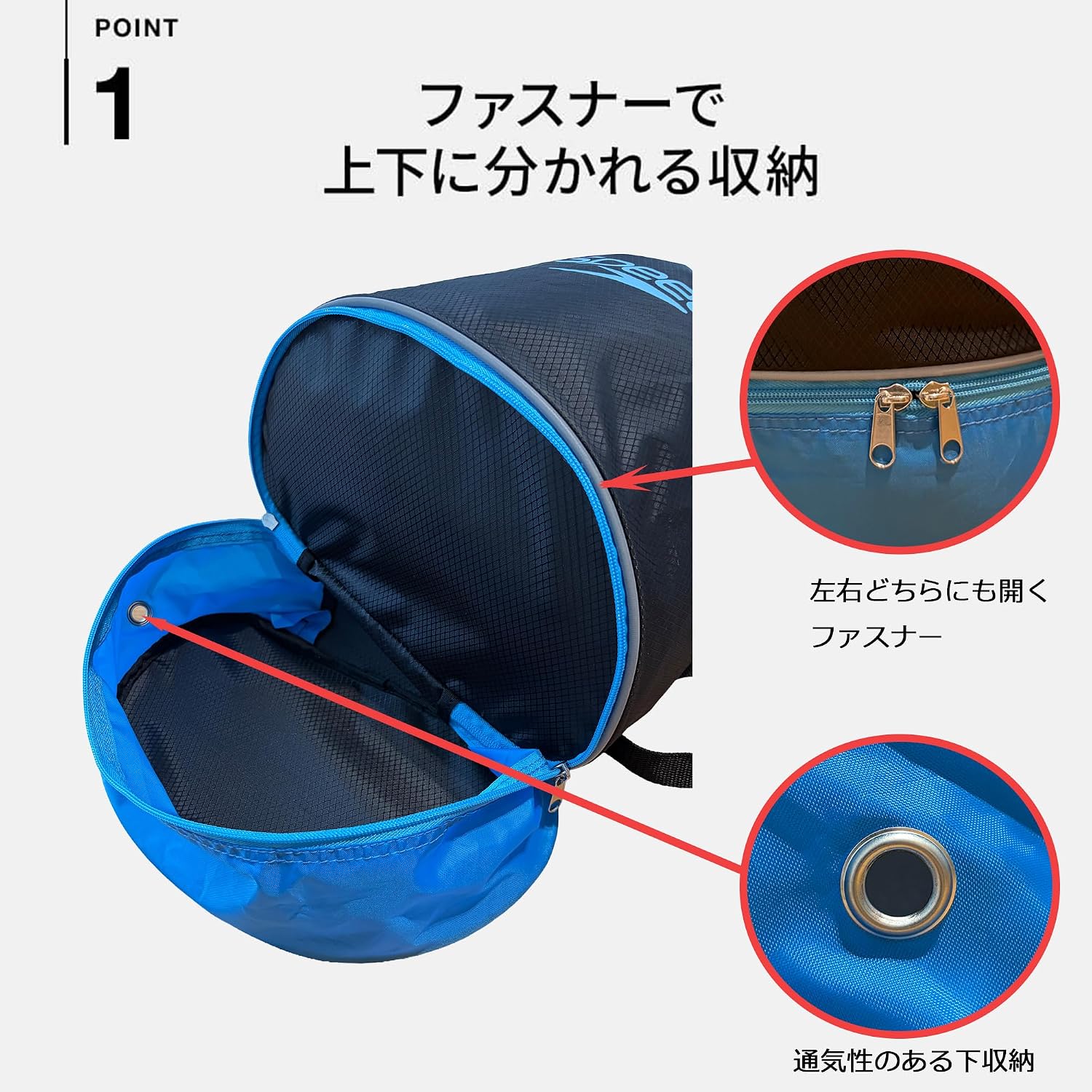 Detalle de Speedo SD95B04 スクール用スイムバッグ 2段収納・リュック&ショルダー対応