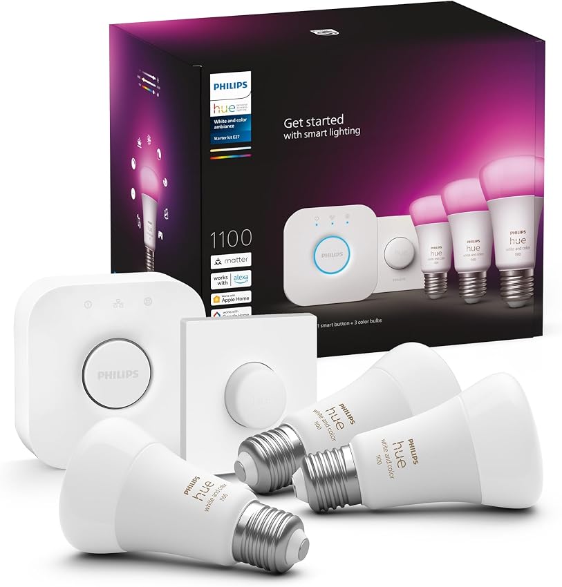 Thumbnail 2 de Kit de démarrage Philips Hue avec Bridge Pro et 3 ampoules