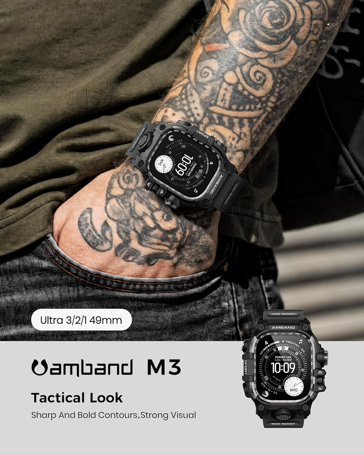Detalle de amBand Rugged Case for Apple Watch Ultra 49mm