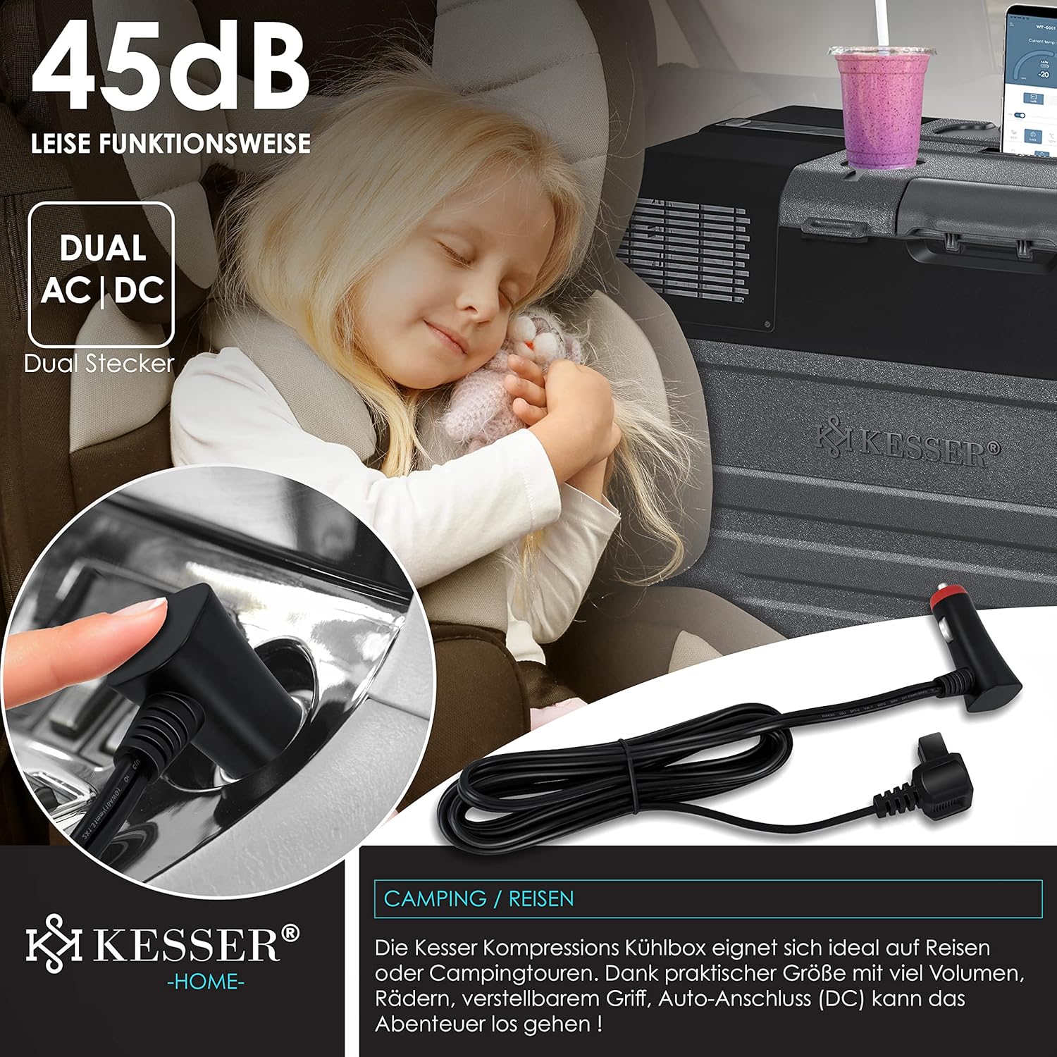 Thumbnail 4 de KESSER Kompressor Kühlbox 42 L Gefrierbox