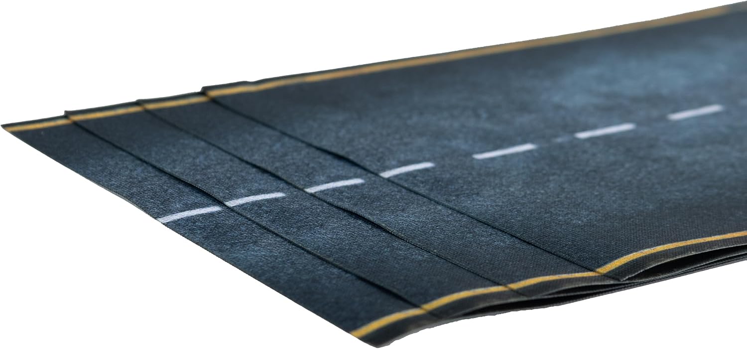 Detalle 2 de PLAYMATS Asfalt – antypoślizgowy materiałowy zestaw dróg 2D, skala 28 mm