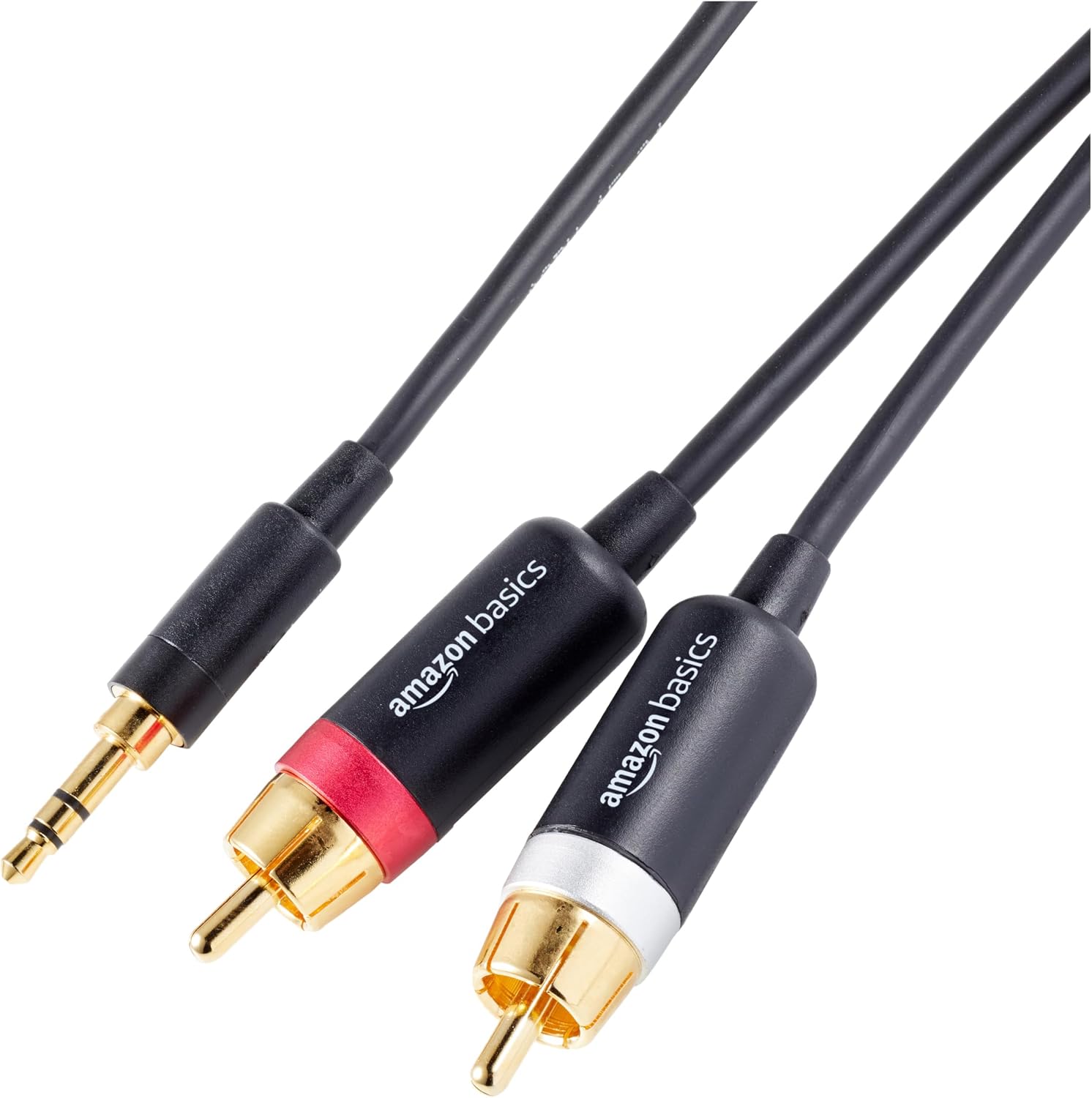 Detalle de Amazonベーシック PBH-19821 RCAオーディオケーブル 3.5mm-2 RCA、金メッキプラグ、1.2m