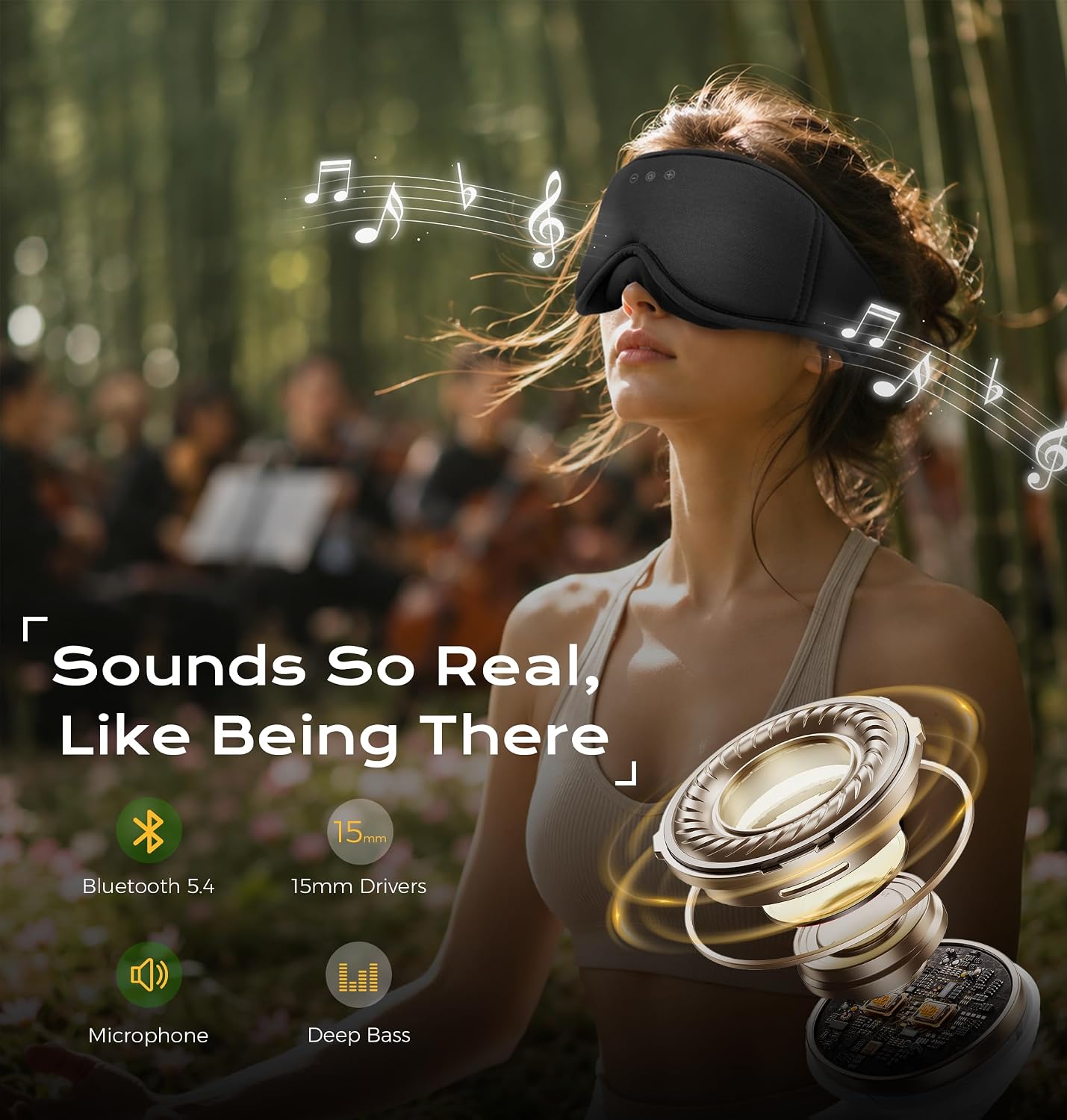 Thumbnail 6 de MUSICOZY Sleep Mask Headphones 100% Blackout