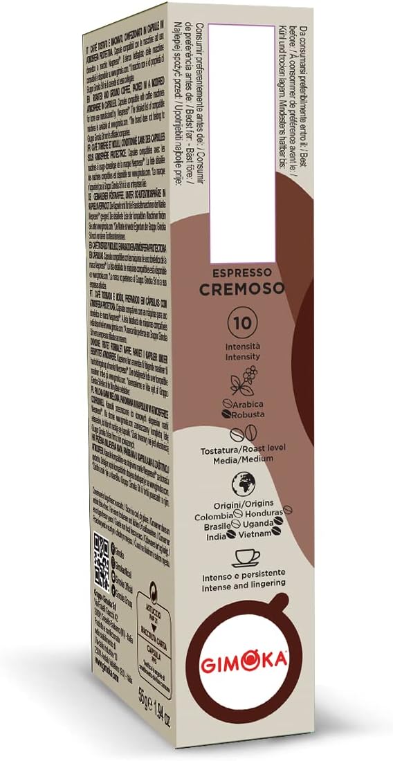 Detalle de Gimoka Capsule Compatibili Nespresso Gusto Cremoso – 100 capsule