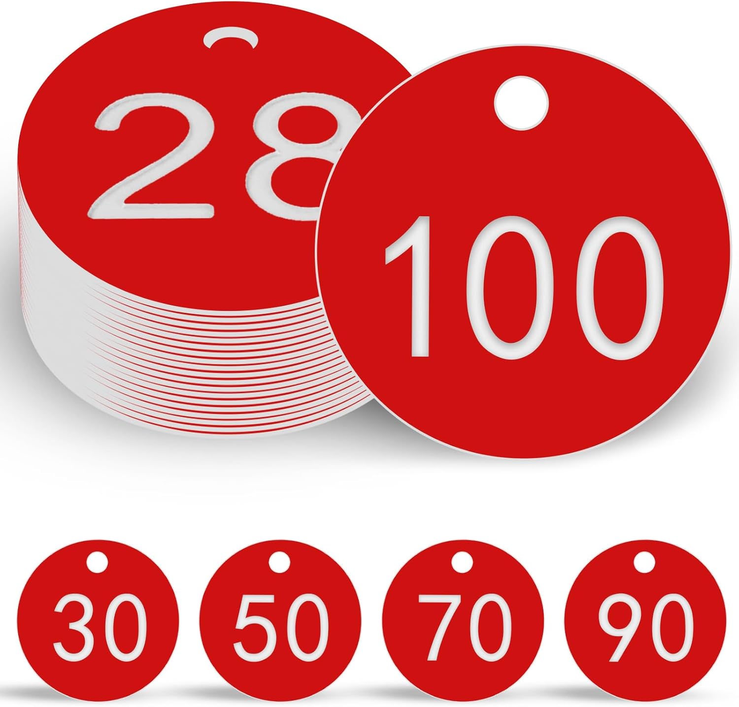 Thumbnail 2 de OFFCUP gravierte Nummernschilder (100 Stück) aus Kunststoff – nummerierte Bienenstock-/Viehbestand-Tags mit Loch