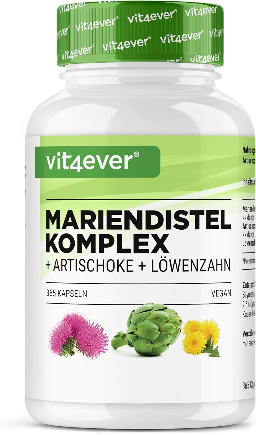 Detalle de Mariendistel Artischocken Löwenzahn Komplex 365 Kapseln