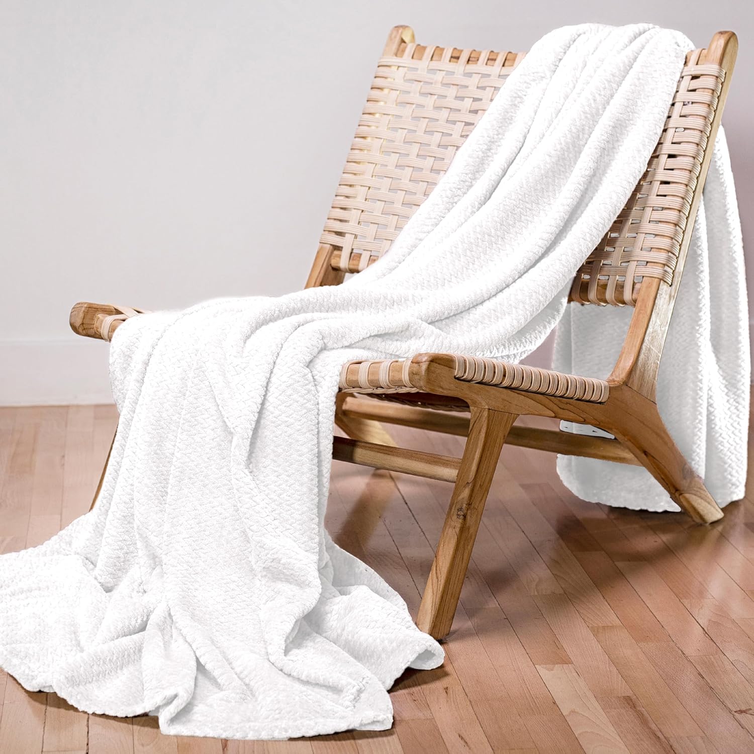 Thumbnail 2 de Dreamzie Manta Sofa Chevrón Blanco 130x150 cm 🛋️