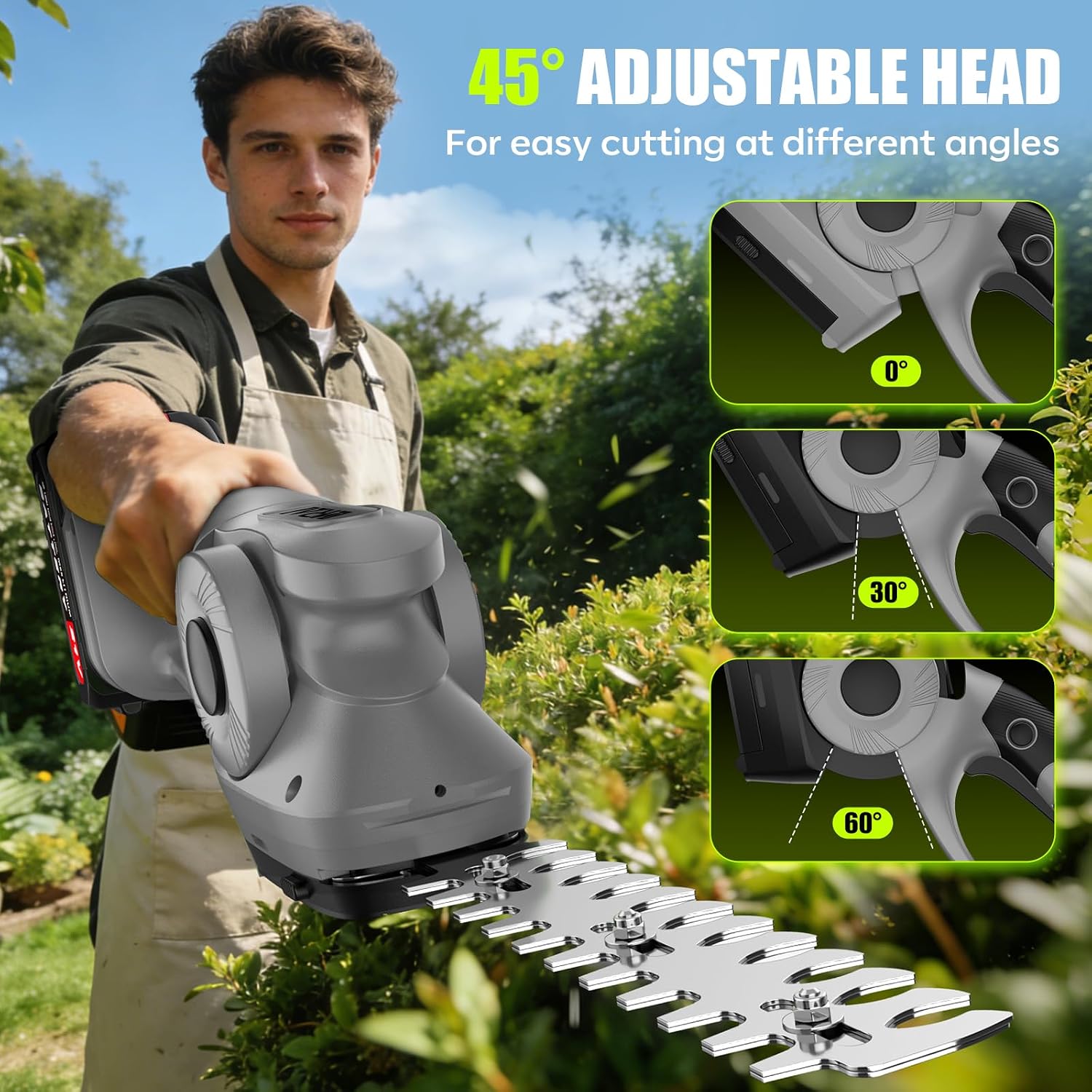 Detalle 2 de Supleap Cordless Hedge Trimmer 21V