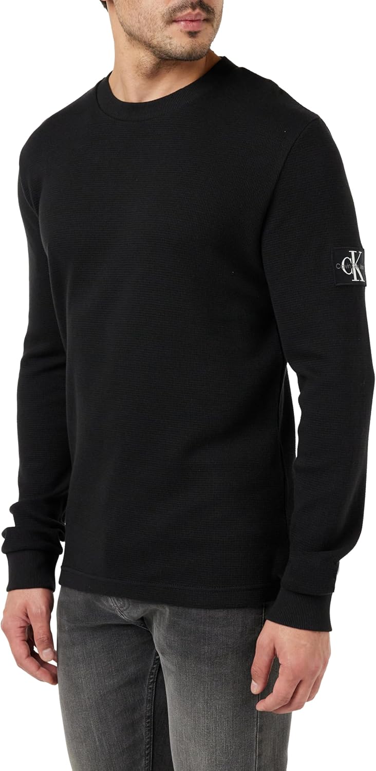 Thumbnail 2 de Calvin Klein T-Shirt manches longues homme Badge Waffle basique