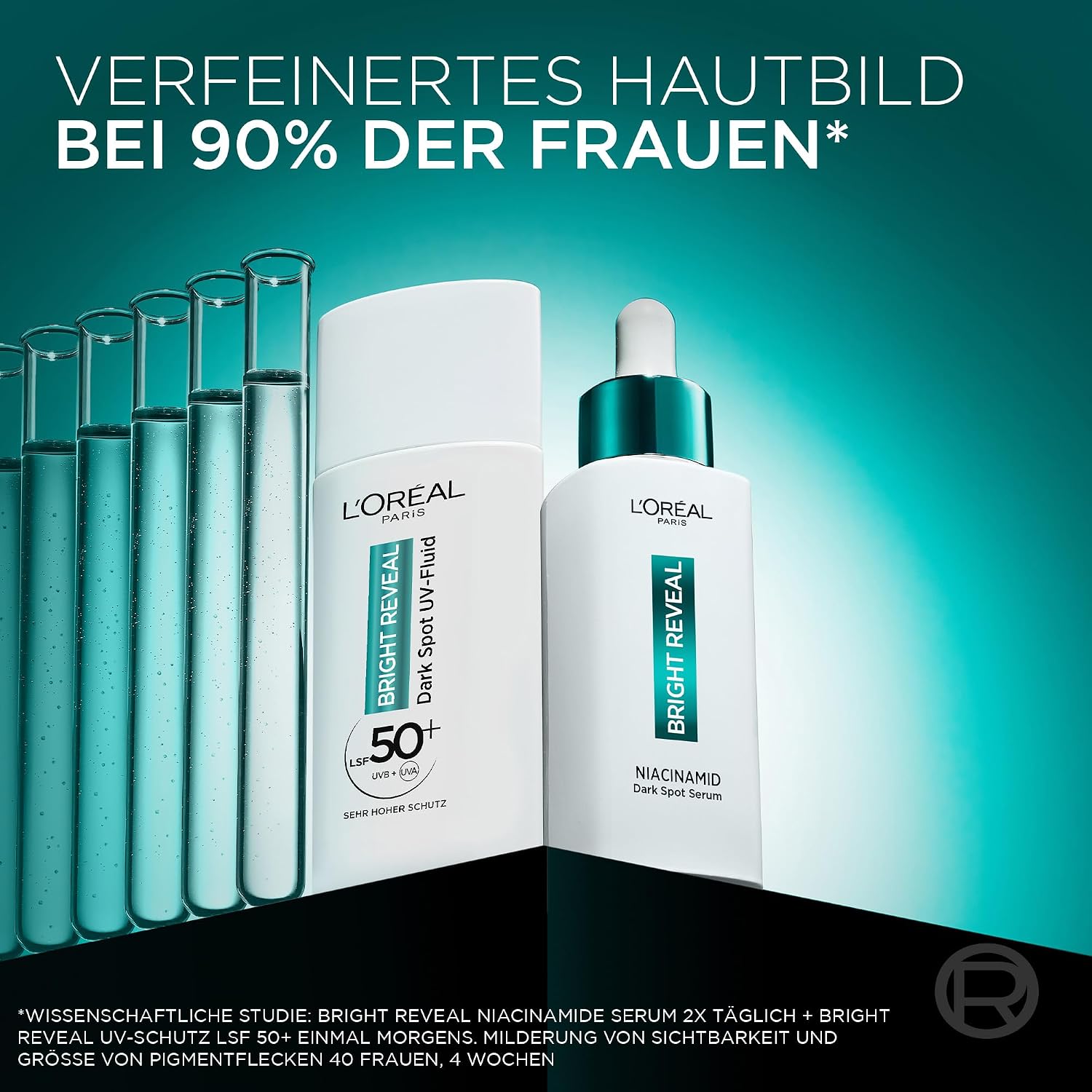 Thumbnail 2 de L'Oréal Paris Anti-Pigmentflecken Set Bright Reveal: Niacinamid-Serum & UV Fluid LSF 50