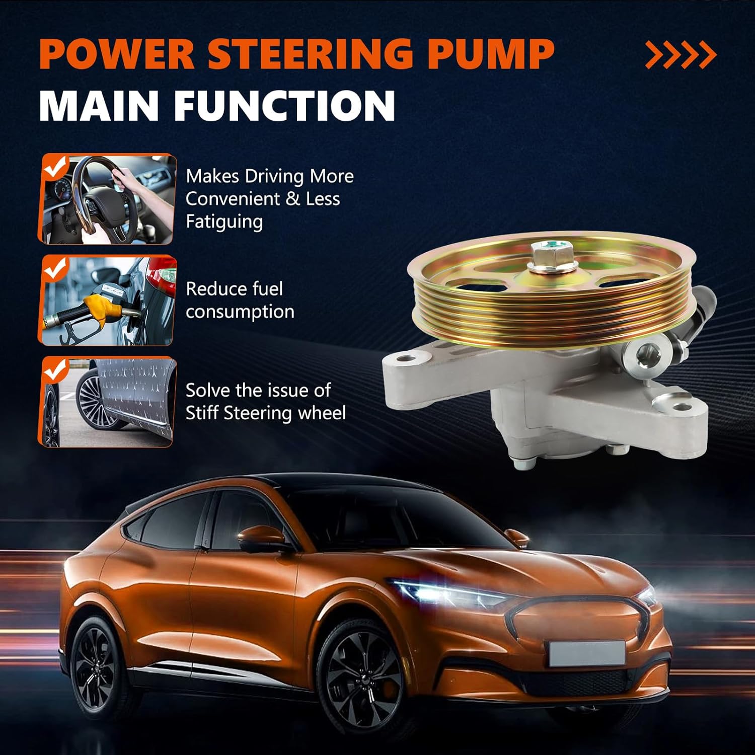 Thumbnail 3 de Daysyore 21-5442 Power Steering Pump (Replaces 56110-RGL-A03, 56110-PVJ-A01, 56110-RYE-A02) for Select Honda Models