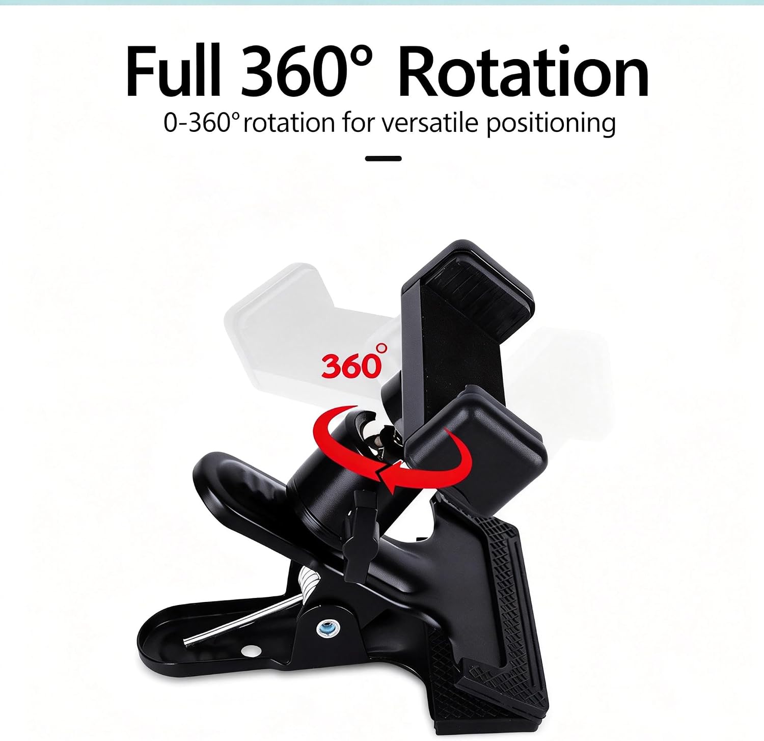 Detalle de BLOBY MI-UK001 Guitar and Bass Headstock Phone Mount, 360° Rotating, Black