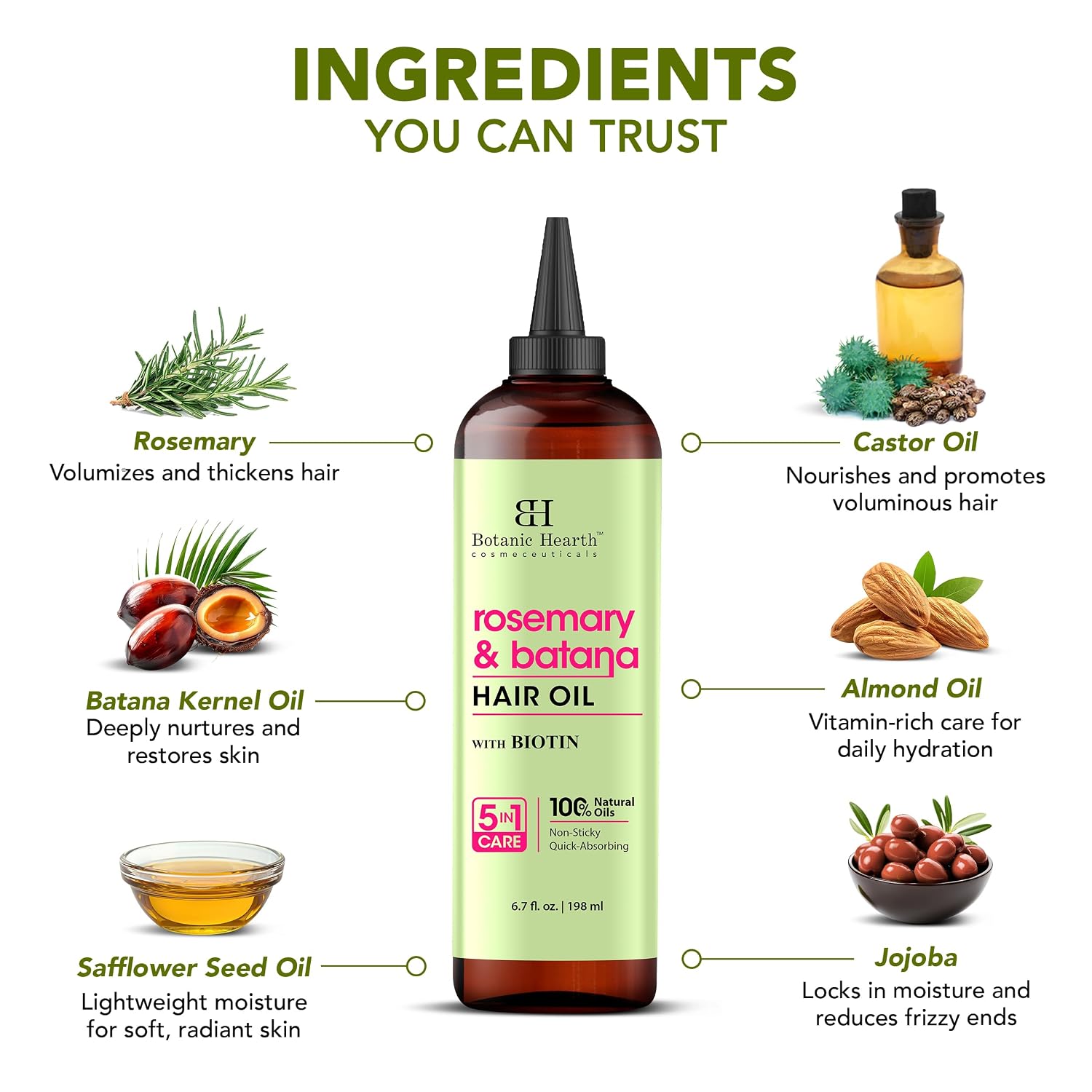 Detalle 1 de Botanic Hearth Hair Growth Oil 6.7 Fl Oz