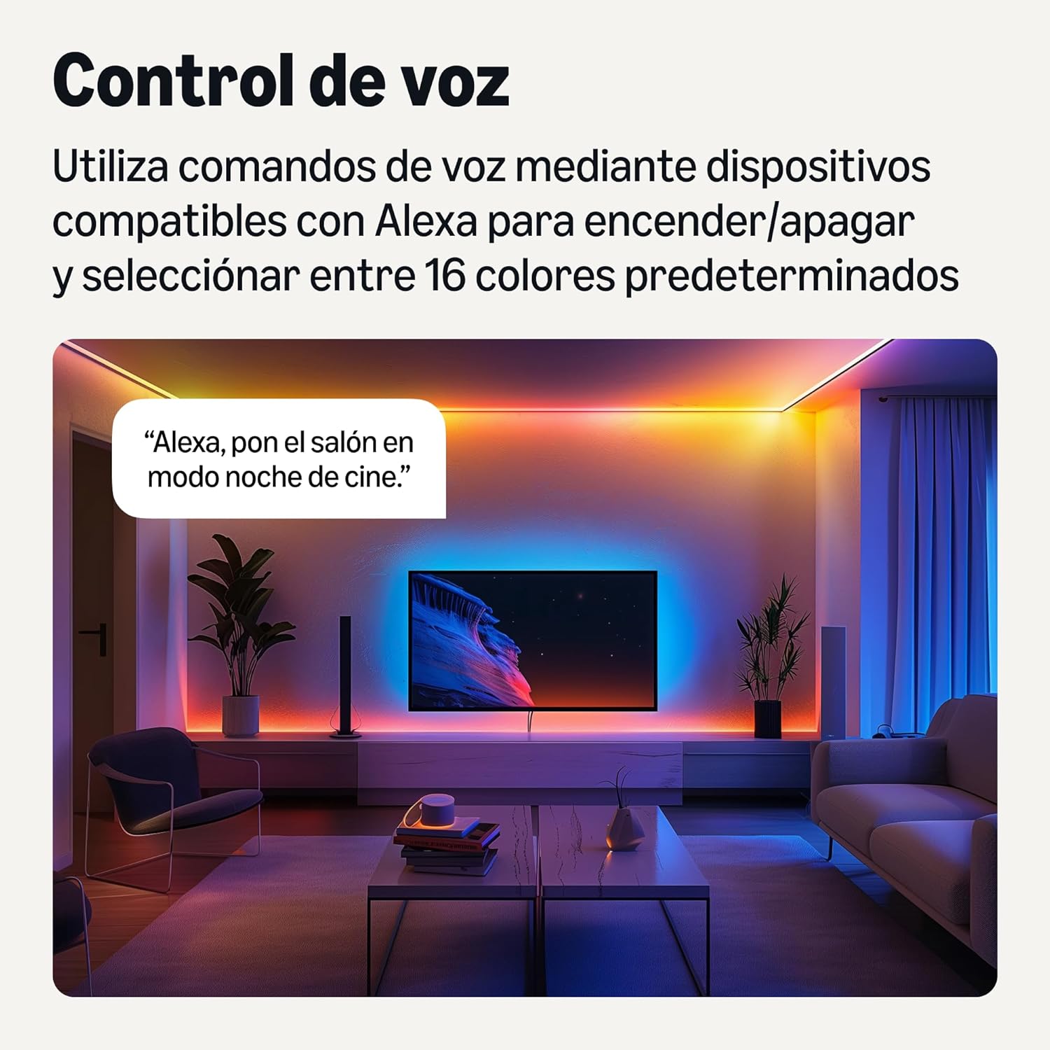 Thumbnail 2 de Amazon Basics Tira de luz LED Smart RGBW 10m con WiFi Alexa 🌈