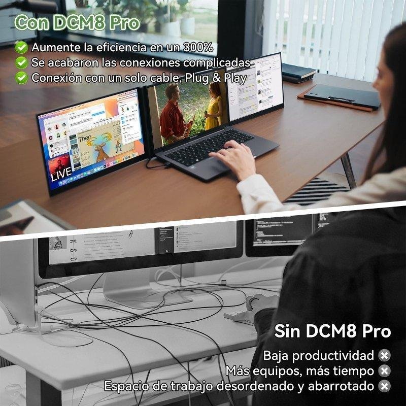 Detalle de Monitor Blackview DCM8 Pro 15,3" IPS FullHD 60 Hz – ultraligero con altavoz integrado y USB-C