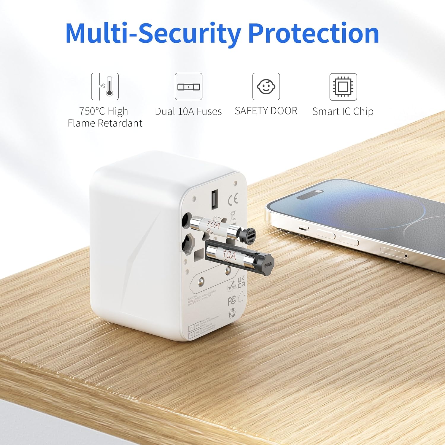 Thumbnail 4 de Hotimy Universal Travel Adapter 4‑plug 🌍