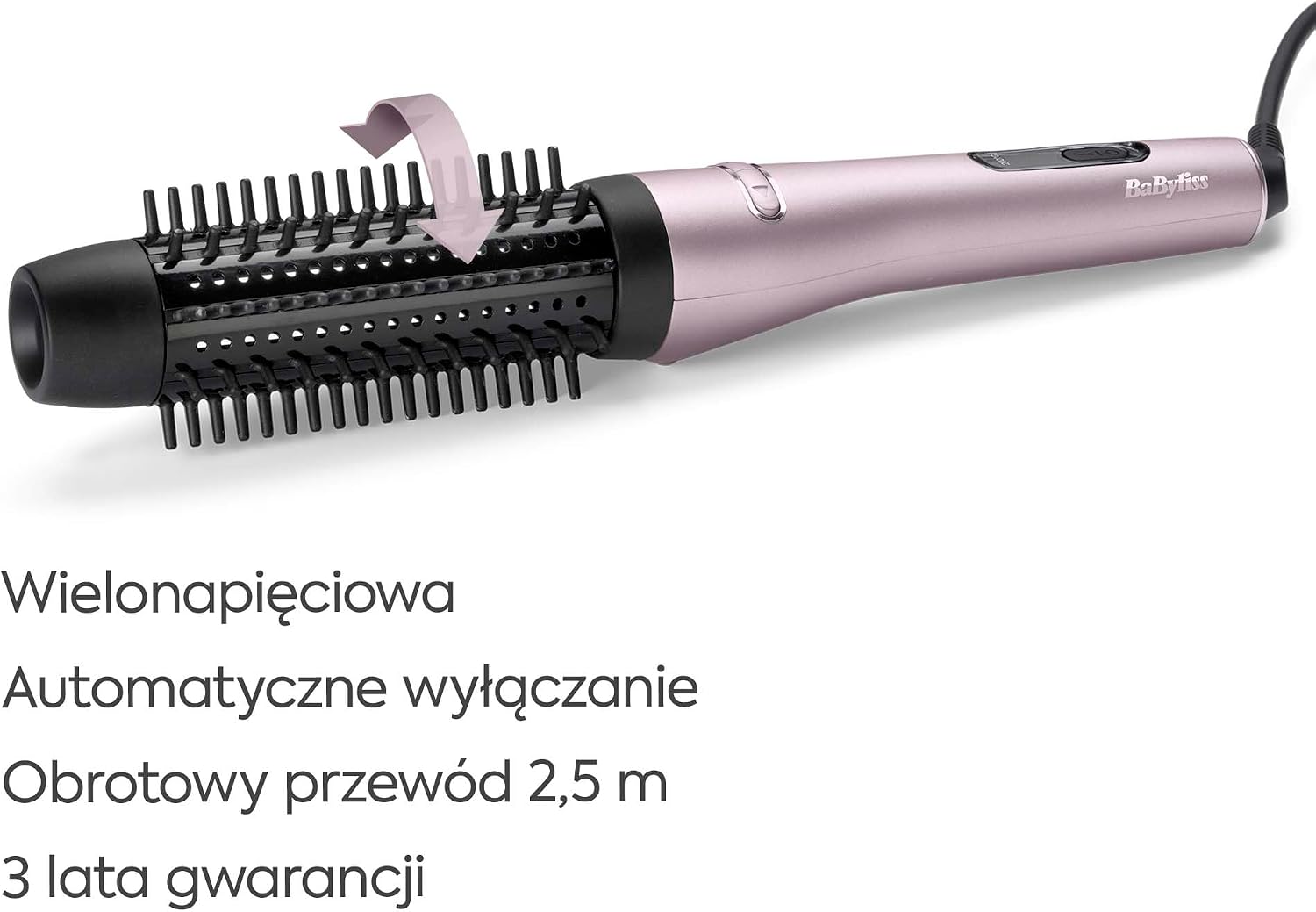 Detalle de BaByliss HSB500E Smooth Hot Brush – szczotka obrotowa 42 mm z jonizacją