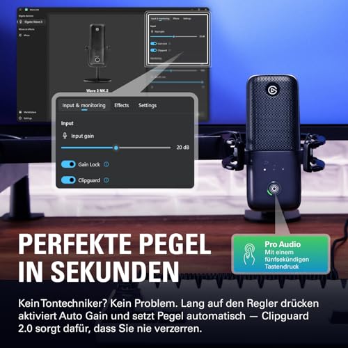Thumbnail 6 de Elgato Wave:3 MK.2 USB-Kondensatormikrofon — Premium Sound für Streamer und Creator