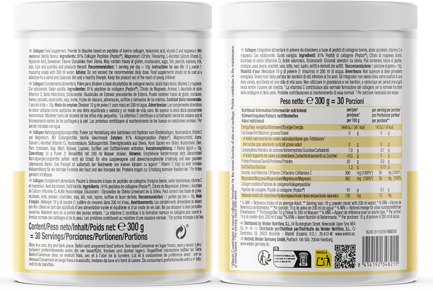 Detalle 2 de Weider Collagen 300 g colágeno hidrolizado neutro